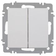Выключатель 2-кл. СП Accent 6-104-01 10А IP20 250В AL/CU бел. Intro Б0063452