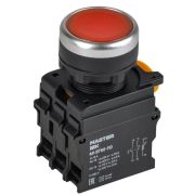 Кнопка d22мм 1НО+1НЗ MASTER с подсветкой красн. IEK MI-BT60-11D-3-12-K04
