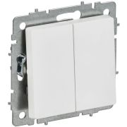 Выключатель 2-кл. СП BRITE ВС10-2-0-БрАБ 10А механизм арктич. бел. IEK BR-V20-0-10-K91