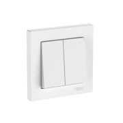 Выключатель 2-кл. AtlasDesign (сх. 5) 10AX быстрозажим. клем. в сборе бел. SE ATN000152S